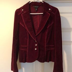 Red Velvet Blazer from White House Black Market